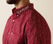 Ariat® Men's L/S Red Scroll Print Team Dylan Classic Fit Button Shirt