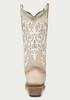 Corral® Ladies' Bone Overlay Embroidery & Studs Snip Toe Boots
