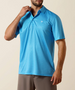 Ariat® Men's S/S Ibiza Blue Geo Print Polo Shirt