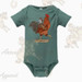 Arrow F Apparel® Infant Cody Coffee Rooster Onesie