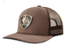 Ariat® Brown with Metal Logo Shield Snapback Cap