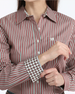 Cinch® Ladies' L/S Red Striped Tencel™ Arena Fit Button Shirt