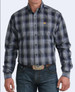 Cinch® Men's L/S Navy Classic Fit Plaid Button Shirt
