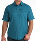 Cinch® Men's S/S Teal Blue ArenaFlex Button Shirt