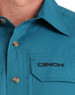 Cinch® Men's S/S Teal Blue ArenaFlex Button Shirt