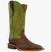 RW Ranch® Men's Golden Brown Cowhide/Green Goat Square Toe Boots