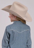 Roper® Girls' L/S Blue/Cream Wallpaper Print Snap Shirt