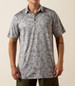 Ariat® Men's S/S Sky Rocket Grey Camo Print Fitted Polo Shirt
