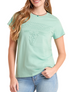 Panhandle Slim® Ladies' S/S Light Turquoise Embossed Skull Tee