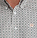 Cinch® Men's S/S Grey/Peach Geo Print Button Shirt