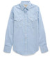 Ely Cattleman® Ladies' L/S First Light Ride Blue Gingham Granddaddy Snap Shirt