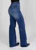 CC Western® Ladies' CC Signature Montana HR Distressed Button Fly Jeans