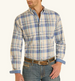 Panhandle Slim® Men's L/S Blue Plaid Rough Stock Button Shirt