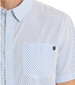 Rock & Roll Denim® Men's S/S White/Blue/Green Geo Print TEK Button Shirt