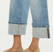 Kan Can USA® Ladies' Mid Rise Wide Leg Cropped Cuffed Jeans