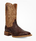 Dan Post® Men's Chocolate/Tan Full Quill Ostrich Drayden Square Toe Boots
