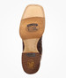 Dan Post® Men's Chocolate/Tan Full Quill Ostrich Drayden Square Toe Boots