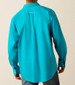 Ariat® Men's L/S Peacock Blue/White Team Logo Lightweight Classic Fit Button Shirt