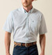 Ariat® Men's S/S Turquoise/Chocolate Geo Print WF Welsh Classic Fit Button Shirt