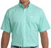 Cinch® Men's S/S Turquoise/Grey Diamond Print Button Shirt