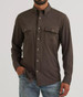 Wrangler® Men's L/S Turkish Coffee ATG Technical Snap Shirt