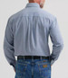 Wrangler® George Strait™ Men's L/S Blue Fan Print Performance Button Shirt
