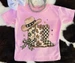 Buckin Baby® Infant/Toddler S/S Pink Three Decorative Boots T-Shirts