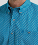 Wrangler® George Strait™ Men's L/S Jeweled Teal Print Button Shirt