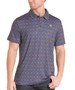 Rock & Roll Denim® Men's S/S Olive Green/Blue Medallion Print Polo Shirt