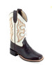 Old West® Boys' Brown/Cream Square Toe Boots