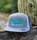Florida Legacy® Grey/White Turquoise Brand Flat Bill Cap