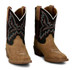 Justin® Kids' Tan Roughout/Black Square Toe Freckles Junior Boots