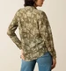 Ariat® Ladies' L/S Moss Green Homestyle Print Button Shirt