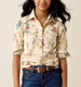Ariat® Girls' L/S Cream Desert Run Toile Snap Shirt