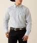 Ariat® Men's L/S White Longhorn Stripe Crow Fitted Button Shirt