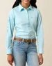 Ariat® Girls' L/S Saltwater Henna Stripe Kirby Button Shirt