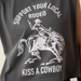 Ariat® Ladies' Faded Black Kiss A Cowboy Muscle Tank