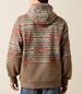 Ariat® Men's L/S Dark Brindle Heather Southwest Color Block Hoodie