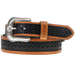 Hooey® Men's Black Basketweave/Tan Edge Hands Up Belt