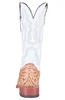 Tanner Mark® Ladies' Tan Tooled/Bone Square Toe Boots