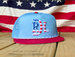 Red Dirt Hat Co® Light Blue/Red 1776 Flat Bill Cap