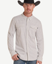 Rock & Roll Denim® Men's L/S White Micro Geo Print TEK Core Snap Shirt