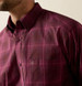 Ariat® Men's L/S Grape Wine Plaid Pro Series Jake Classic Fit Button Shirt