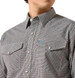 Ariat® Men's L/S Black/White Geo Print Chas Fitted Snap Shirt