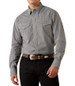 Ariat® Men's L/S Black/White Geo Print Chas Fitted Snap Shirt