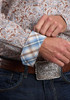 Stetson® Men's L/S Brown/Blue Saddle Paisley Button Shirt