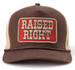 Seager® Brown/Tan Raised Right Canvas Trucker Cap