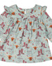 Wrangler® Infant/Toddler Girls' Blue Boot Print Dress