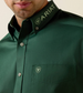 Ariat® Men's L/S Pineneedle/Aspen Green Team Logo Twill Classic Fit Button Shirt