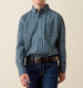 Ariat® Boys' L/S Real Teal SW Geo Print Lex Classic Fit Button Shirt